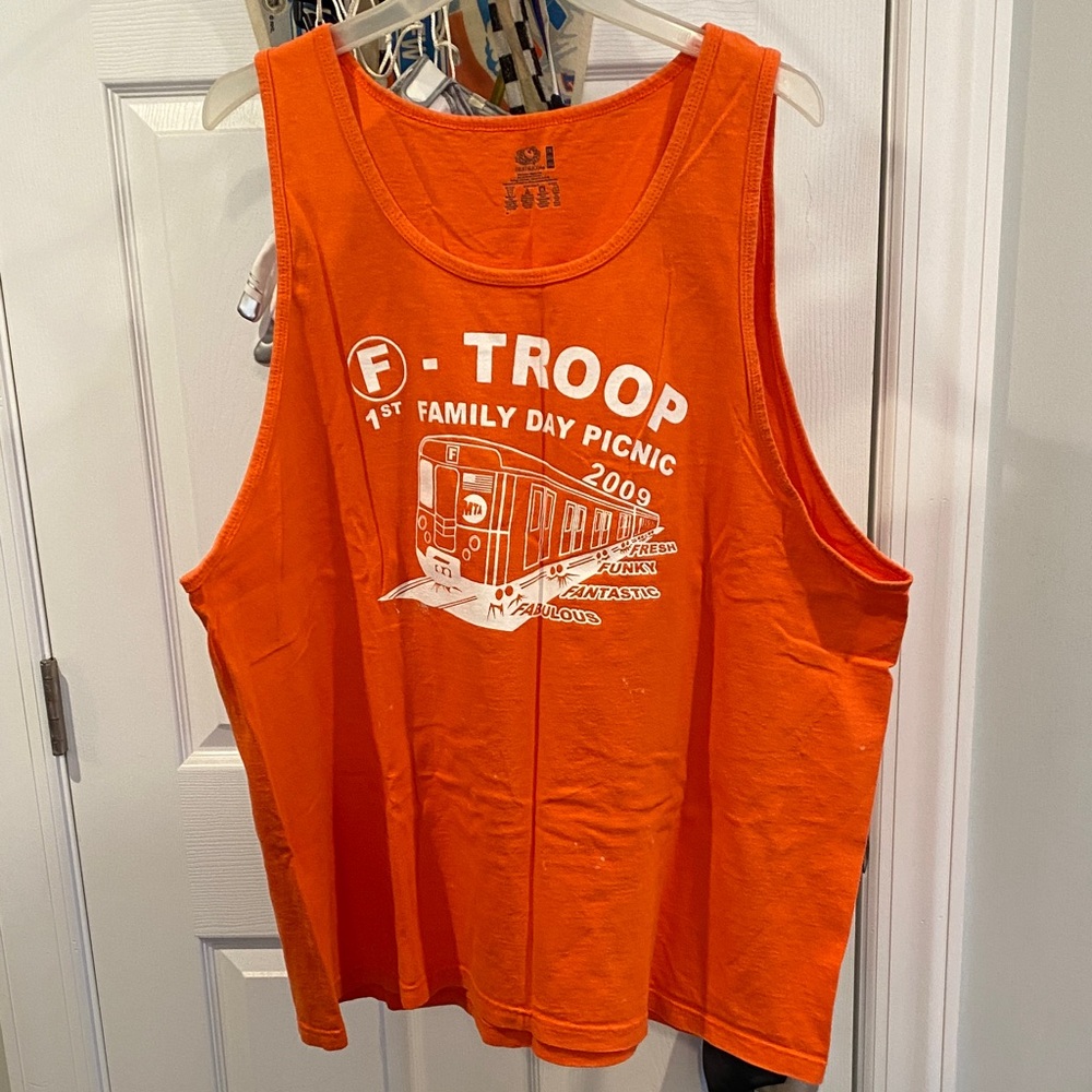 Fruit of the Loom Bright Orange Tank Top